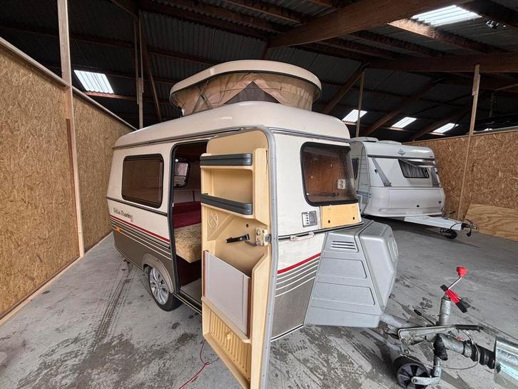 Leuke Eriba puck 750MTM met voortent, Caravans en Kamperen, Caravans, Particulier, tot en met 2, 500 - 750 kg, Overige, Eriba