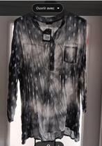 Chemise 52 gris/beige/blanc longue NEUF, Ophalen of Verzenden, Nieuw, Maat 42/44 (L), Grijs