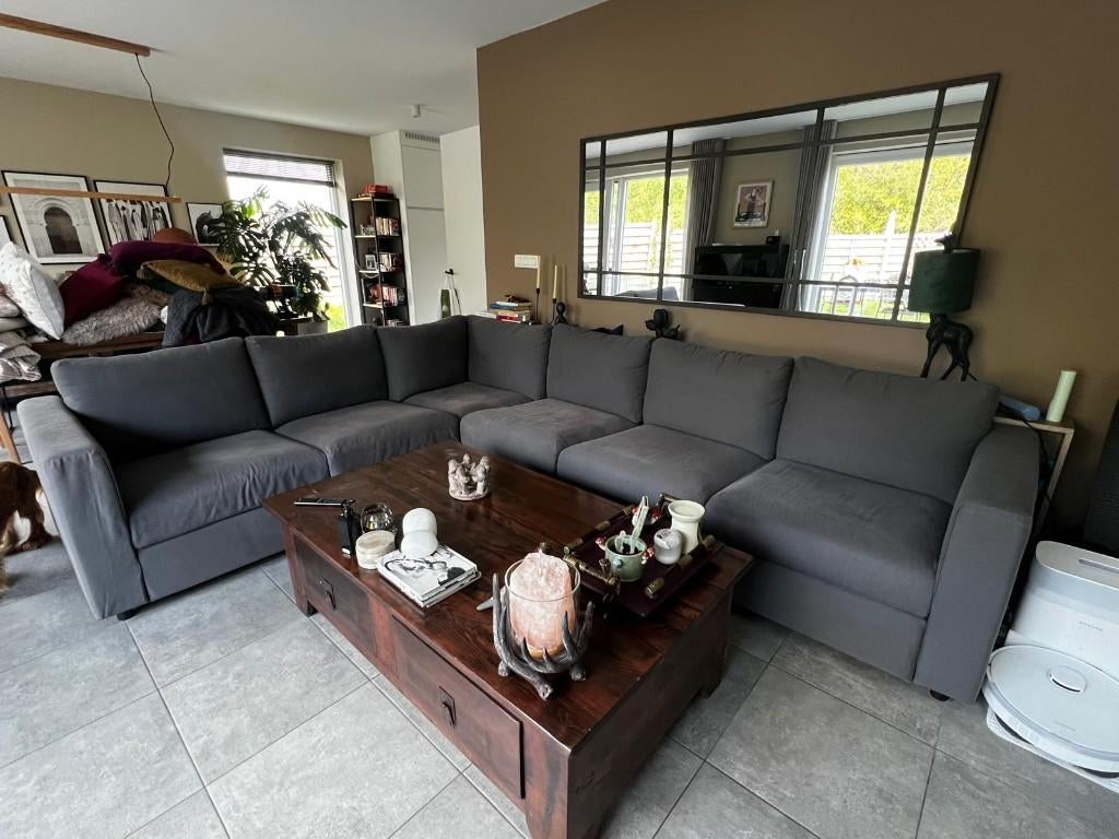 L HOEKBANK TE KOOP - in goede staat, Ophalen, Hoekbank, Zo goed als nieuw, Stof