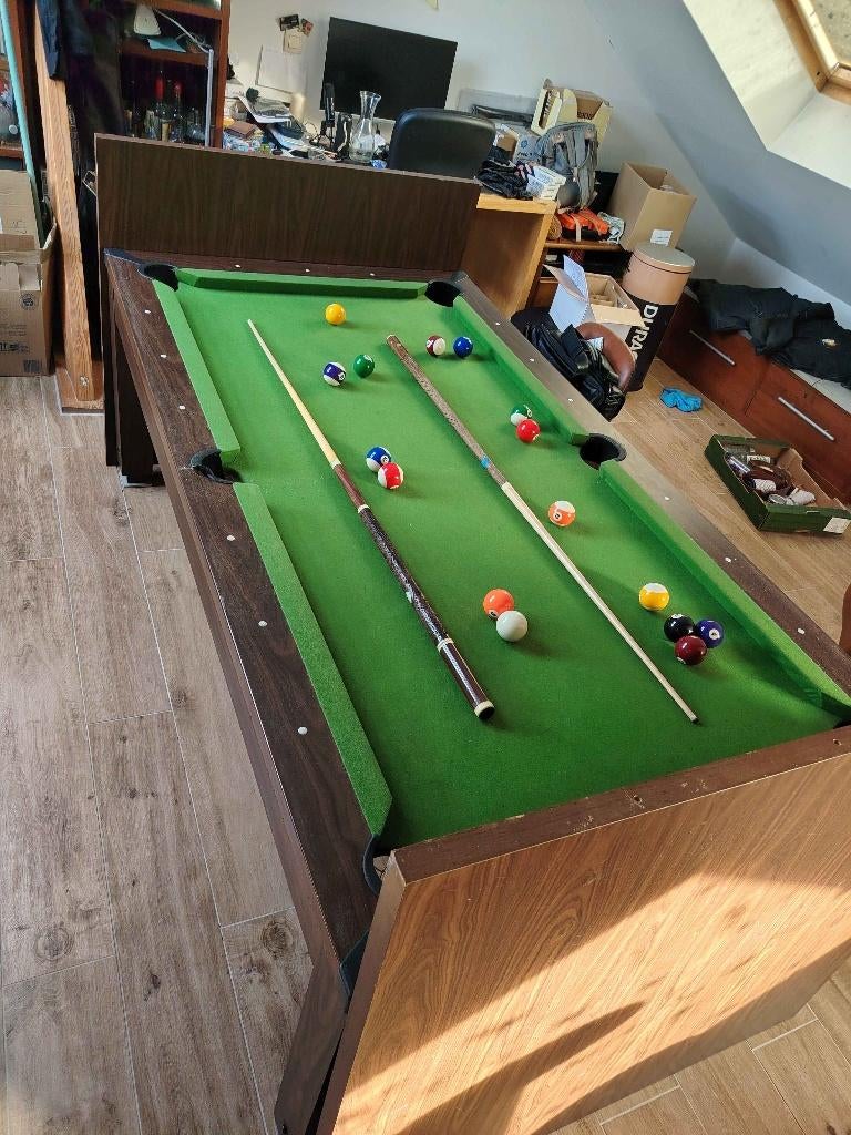 Billard Complet + boules et queues, Sports & Fitness, Enlèvement ou Envoi, Comme neuf, Table de billard