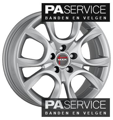 Nw 17 inch Silver MAK Torino set voor FIAT 500 4*98, Velg(en), -, -, 17 inch