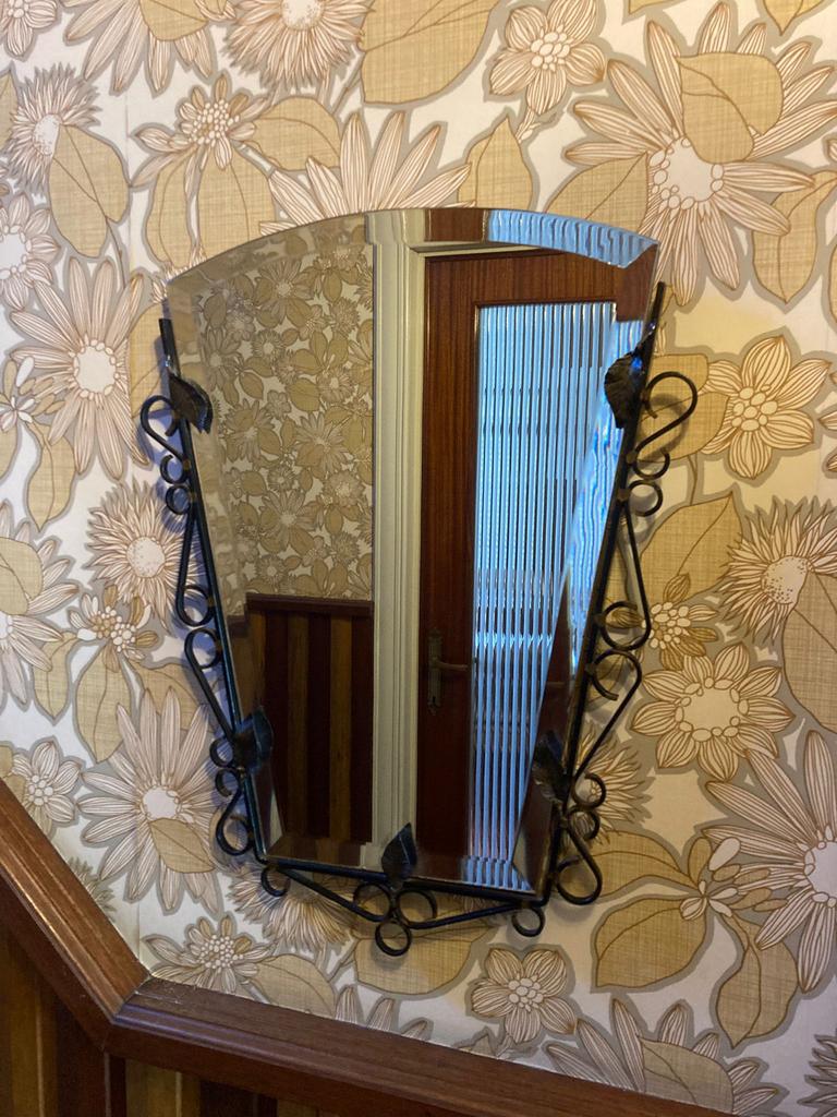 Miroir et table murale en fer forgé, Antiquités & Art, Curiosités & Brocante, Enlèvement