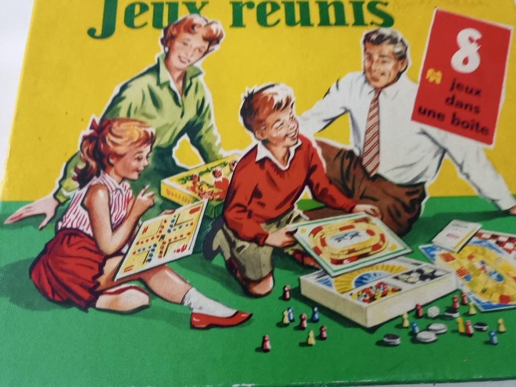 Boite de JEUX REUNIS vintage, Enlèvement ou Envoi