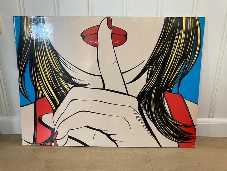 Imprimé pop art d'IKEA « Sssshhh » -Deborah Azzopardi., Antiquités & Art, Art | Peinture | Moderne, Enlèvement