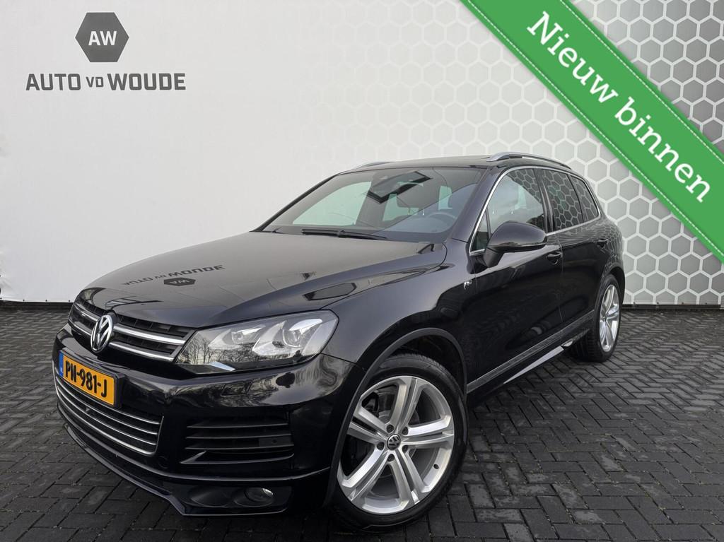 Volkswagen Touareg 4.2 V8 TDI Pano R-line Nieuwe APK, Auto's, Volkswagen, Automaat, Gebruikt, 340 pk, Zwart