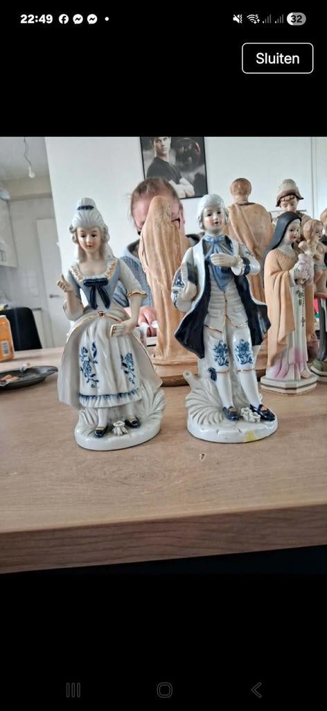 Te Koop: Koppel porsleinen beelden, Enlèvement