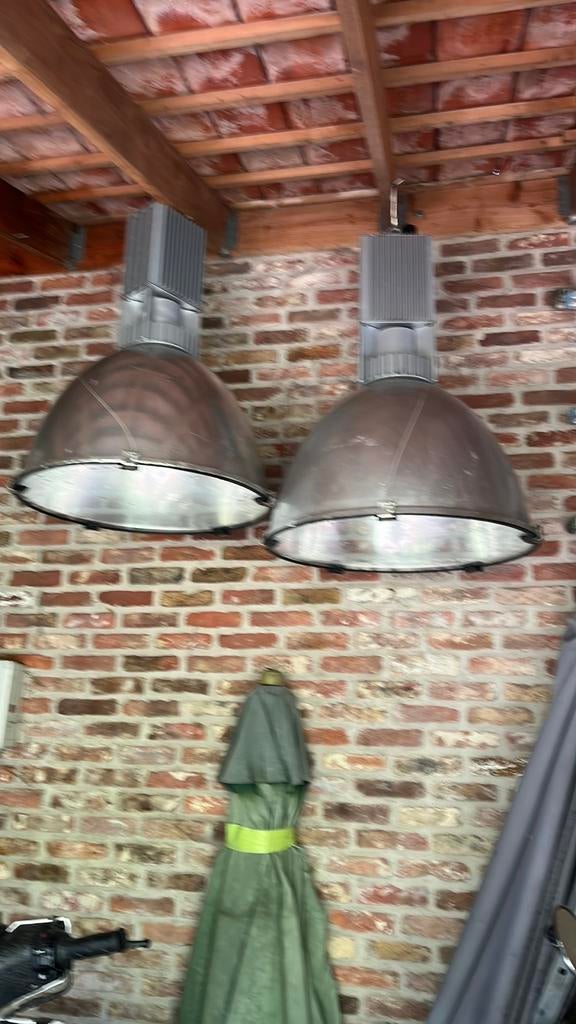 Industriele lampen, Maison & Meubles, Lampes | Suspensions, Utilisé, 75 cm ou plus, Métal, Enlèvement