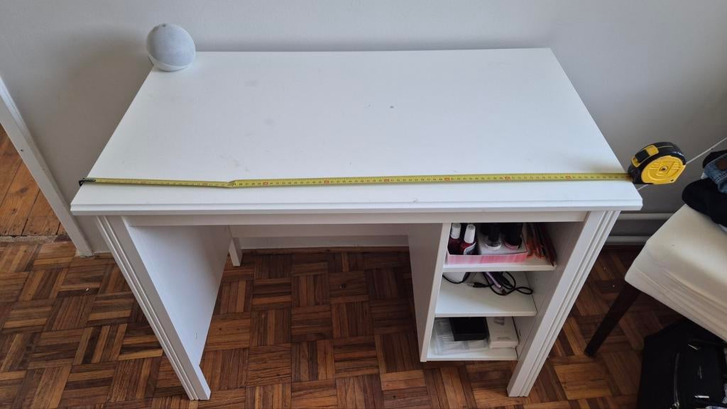 Wit bureau met opbergruimte (goede kwaliteit voor kinderen), Ophalen, Opbergruimte, Gebruikt, 51 cm