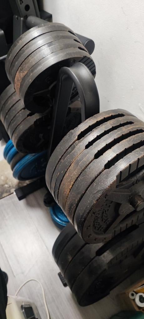 340kg gewichtsschijven incl.opbergstandaard en gratis extra, Ophalen