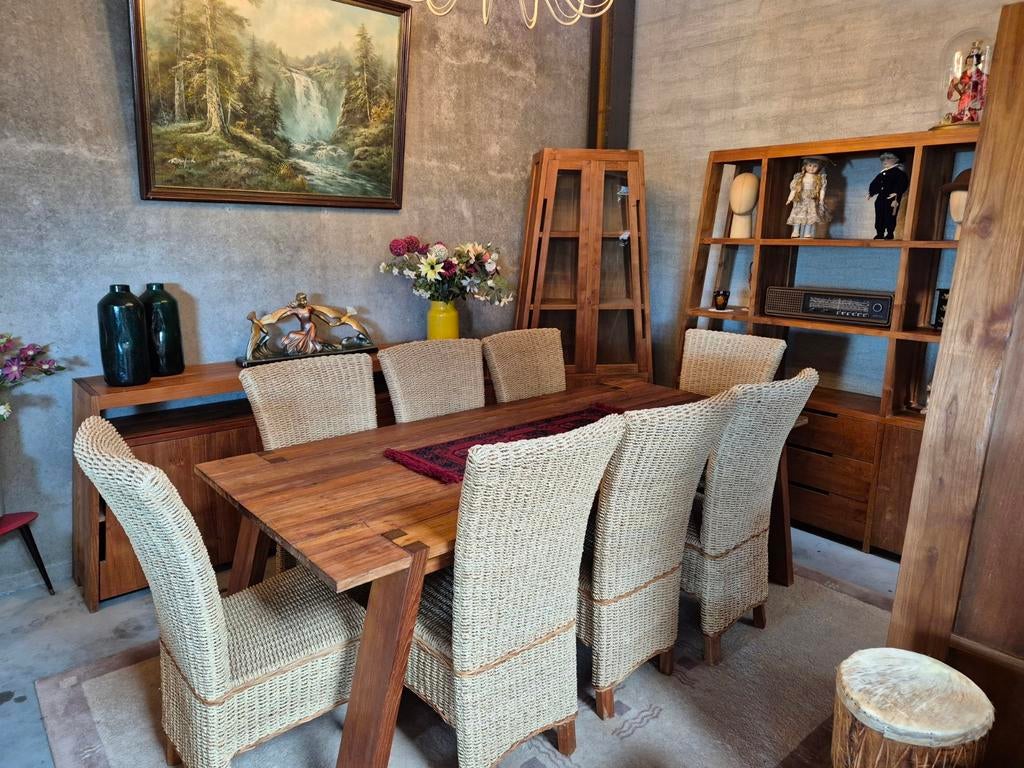 Design eetkamer teack, Ophalen