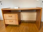 Vintage houten bureau met ladenkast, Huis en Inrichting, Ophalen, Gebruikt, Bureau