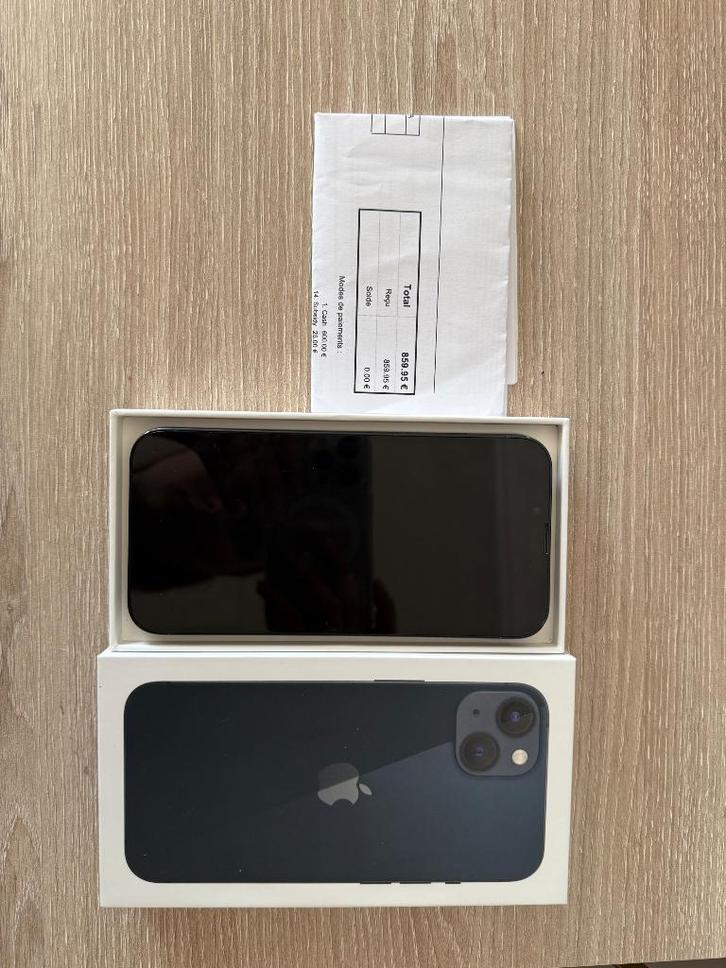 iphone 13 Bleu nuit, Telecommunicatie, Mobiele telefoons | Apple iPhone, Gebruikt, 128 GB, Met abonnement, Met simlock, iPhone 13