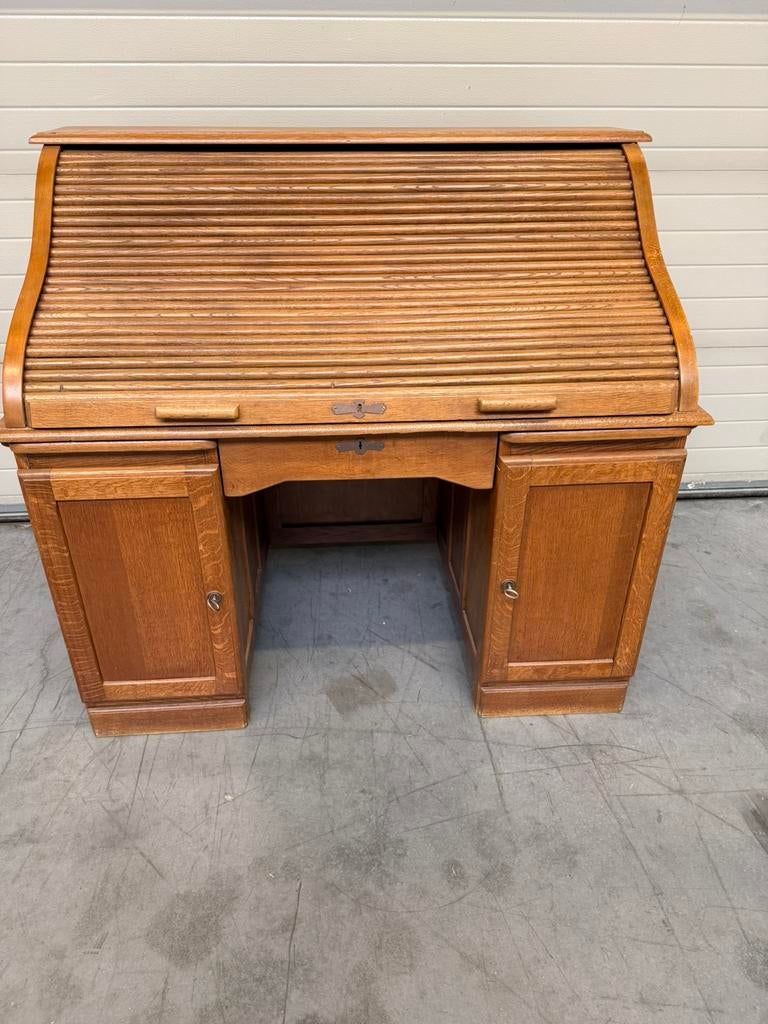 Eiken rolluikbureau, Huis en Inrichting, Kasten | Secretaires, Ophalen, Gebruikt