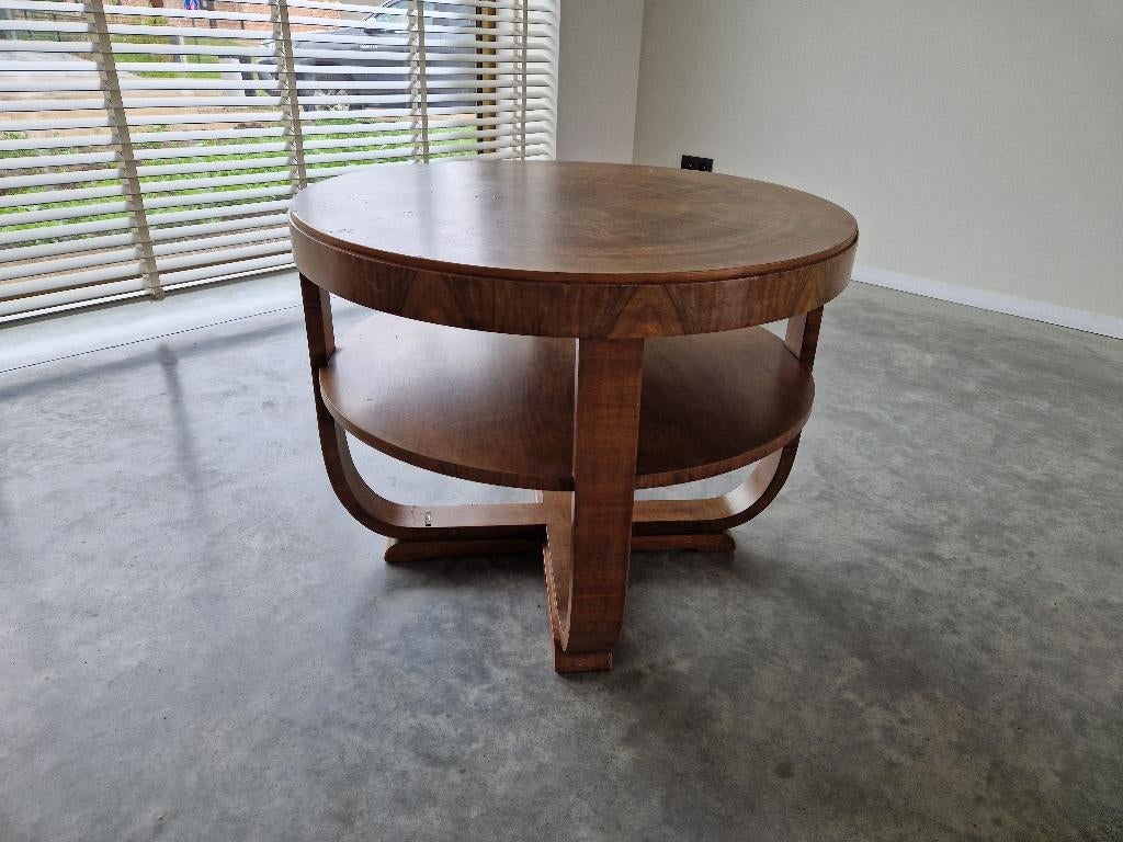 Vintage ronde salontafel - retro jaren 60/70 stijl, Huis en Inrichting, Ophalen, Gebruikt, 50 tot 100 cm, 50 tot 75 cm