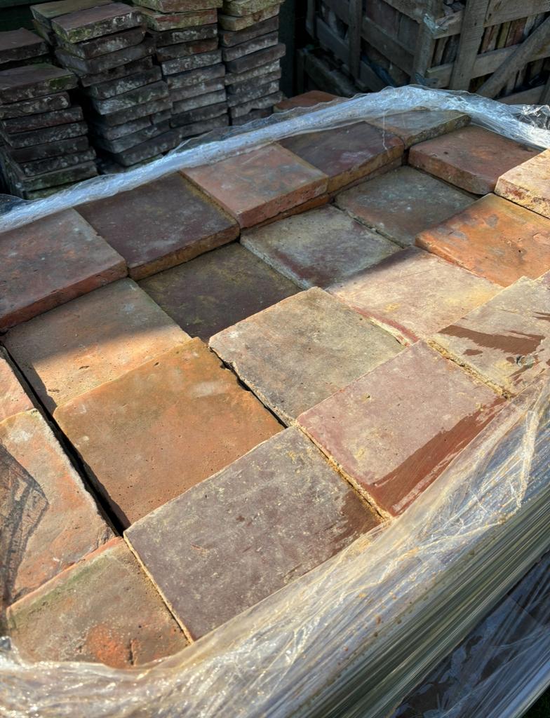 Lot antieke terracotta tegels Voor info BELLEN 0474220705, Enlèvement