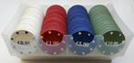 Set pokerchips, 100 stuks, 4 kleuren, nieuw, Ophalen