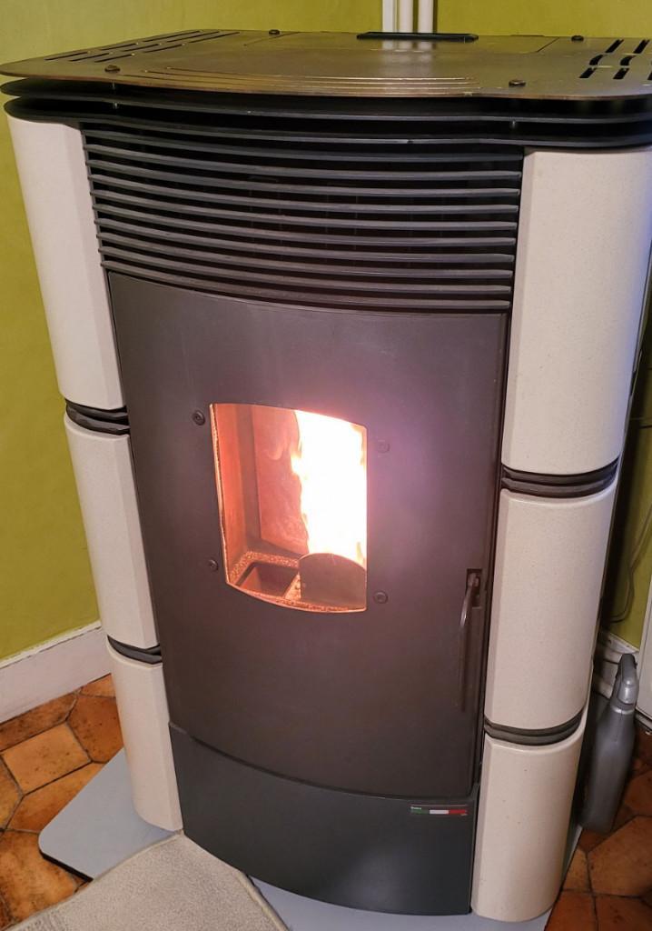 12kW pelletkachels MONDENA (Italië), Huis en Inrichting, Kachels, Gebruikt, Pelletkachel, Ophalen