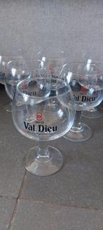 6 verres val dieu écriture noir 25cl, Collections, Enlèvement ou Envoi