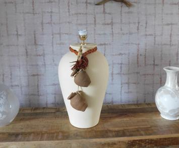 pied de lampe terre cuite - lumière - déco maison, Maison & Meubles, Lampes | Lampes de table, Utilisé, 50 à 75 cm, Autres matériaux