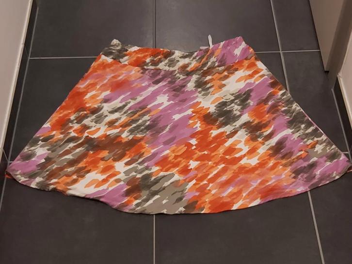 rok mt 52, Gelco, rok, gevoerd, Kleding | Dames, Rokken, Zo goed als nieuw, Maat 46/48 (XL) of groter, Oranje, Ophalen of Verzenden