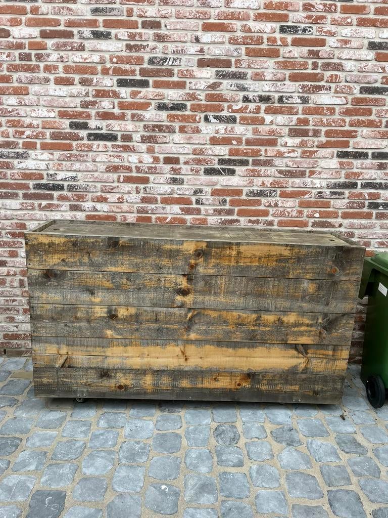 Toog/bloembak op wieltjes, Ophalen, Kunststof, Gebruikt, 100 cm of meer