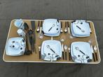 Melamine camping servies set – 16-delig – 4 personen, Caravans en Kamperen, Ophalen, Gebruikt