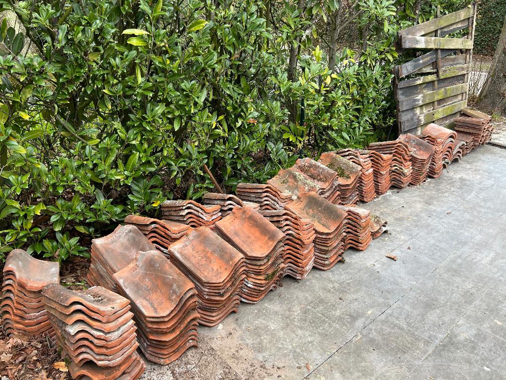 Pottelberg Boomse dakpan, Doe-het-zelf en Bouw, Dakpannen en Dakbedekking, Ophalen, Gebruikt, Steen of Klei, Dakpannen