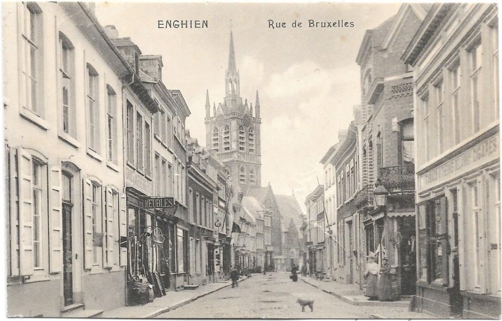 Enghien NA6: Rue de Bruxelles, Envoi, 1920 à 1940, Non affranchie, Hainaut