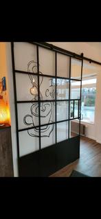 Stalen schuifdeur, Huis en Inrichting, Woonaccessoires | Kamerschermen, Ophalen, Gebruikt
