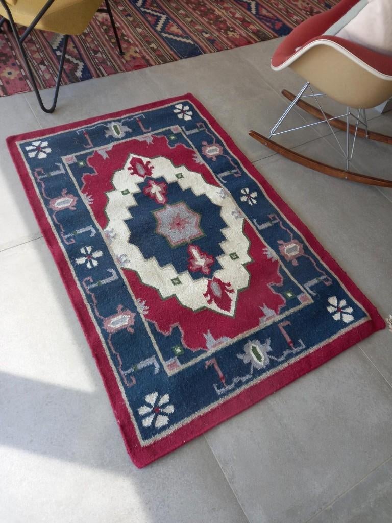 Vintage kelim kilim tapijt 144 x 93cm, Huis en Inrichting, Stoffering | Tapijten en Vloerkleden, Gebruikt, 50 tot 100 cm, 100 tot 150 cm