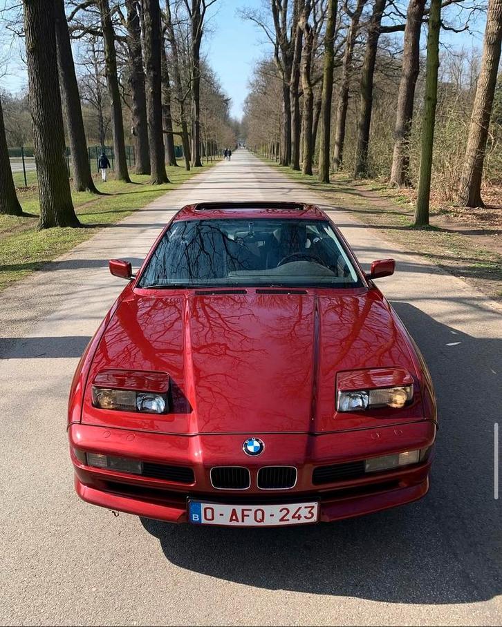 Bmw E31 850 i, Autos, BMW, Particulier, Série 8, Essence, Coupé, 3 portes, Automatique, Rouge, Noir, Cuir, Propulsion arrière