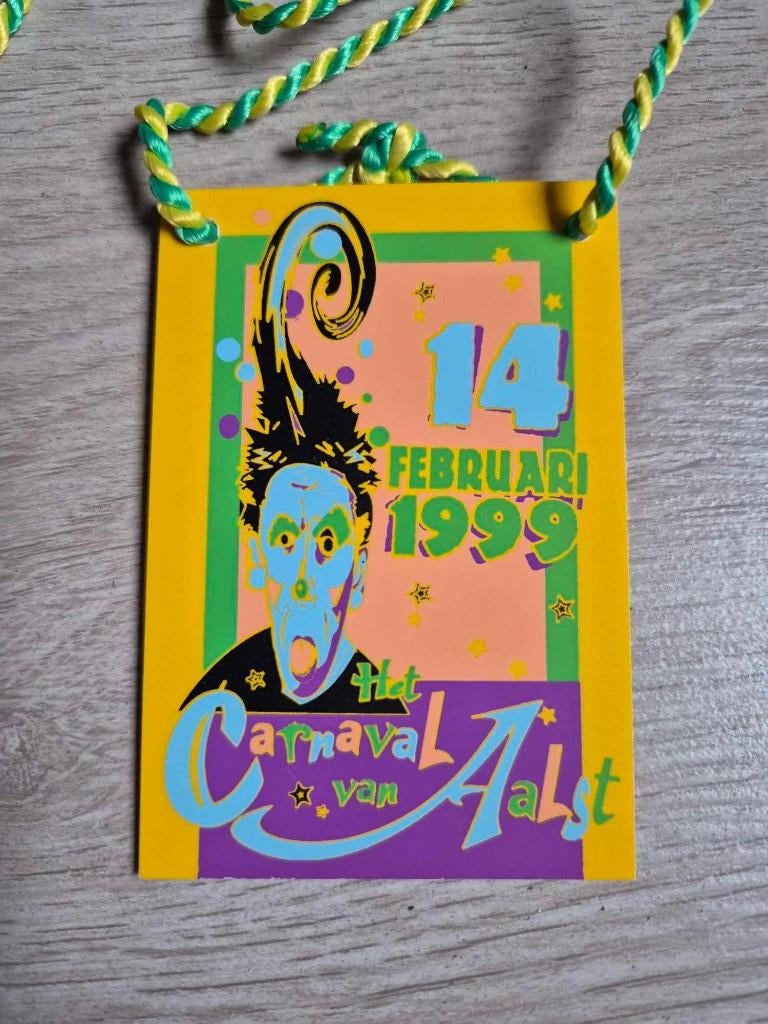 Carnaval medaille plastiek Aalst 1999, Ophalen of Verzenden