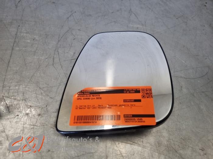 Spiegelglas rechts van een Opel Combo, Auto-onderdelen, Spiegels, Opel, Gebruikt, 3 maanden garantie, Ophalen of Verzenden