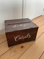 Houten thank you box voor kaartjes, Ophalen of Verzenden, Zo goed als nieuw
