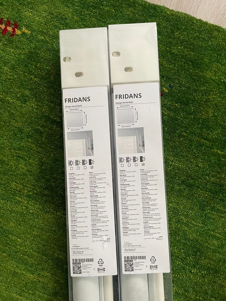 FRIDANS - IKEA rolgordijn ongebruikt x2, Huis en Inrichting, Ophalen, Zo goed als nieuw, Wit