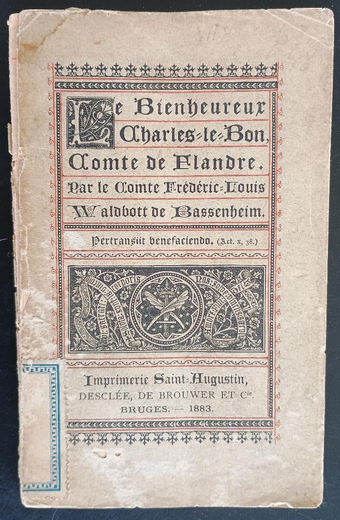 Le Bienheureux Charles le Bon, Comte de Flandre, Antiquités & Art, Enlèvement ou Envoi