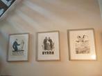 Set van drie ingekaderd vintage reclame uit de jaren 30, Ophalen of Verzenden