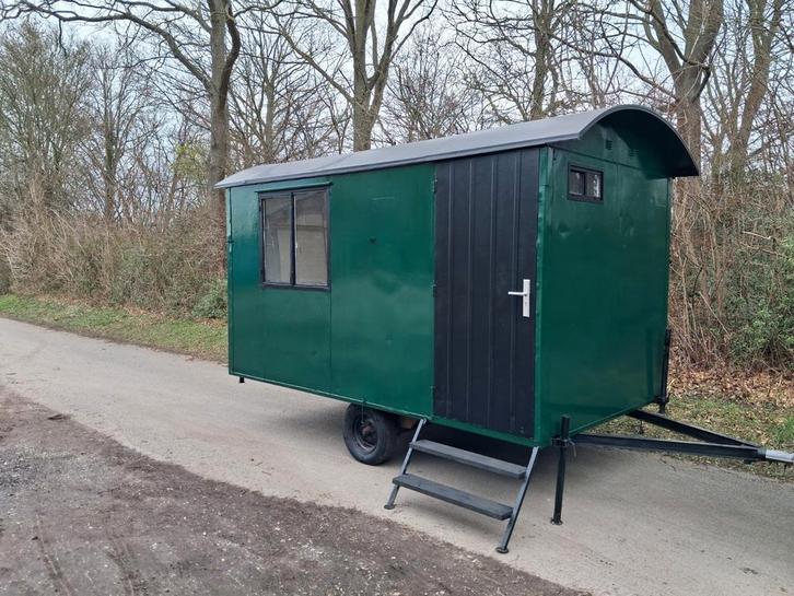 Pipowagen werfkeet werkdagen schaftwagen schaftkeet te koop, Doe-het-zelf en Bouw, Bouwketen en Schaftketen, Ophalen