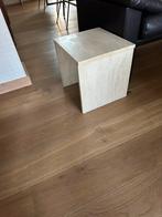 Table d'appoint vintage en travertin, Maison & Meubles, Enlèvement, Utilisé