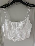 Top court à fines brides et broderies Jennyfer, Enlèvement ou Envoi, Blanc