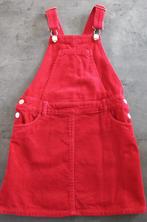 Ribfluwelen jurkje salopette overgooier rood maat 122, Comme neuf, Fille, Robe ou Jupe, Enlèvement ou Envoi