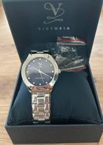 Nieuw horloge Victoria zilver, Nieuw, Met strass, Overige merken, Ophalen of Verzenden
