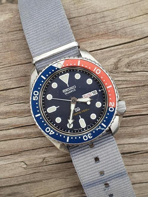 Origineel Seiko SQ 'Pepsi' verzamelhorloge uit 1979, Handtassen en Accessoires, Horloges | Heren, Gebruikt, Polshorloge, Seiko