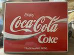 Emaille bord coca cola belgie 40 x 50 cm, Ophalen, Gebruikt, Reclamebord