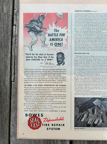 US WO2 advertentie BOWES met parachutisten, airborne beschikbaar voor biedingen