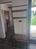 Kleding en schoenenrek  zwart metaal en hout, Huis en Inrichting, Kasten | Schoenenrekken, Ophalen, Zo goed als nieuw