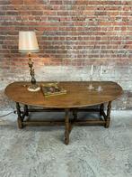 Ovale houten klaptafel / gateleg tafel, Antiek en Kunst, Ophalen