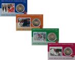 Vaticaanstad 2022 - 4 coincards met 50 cent + postzegel, Ophalen of Verzenden, Vaticaanstad, 50 cent, Setje