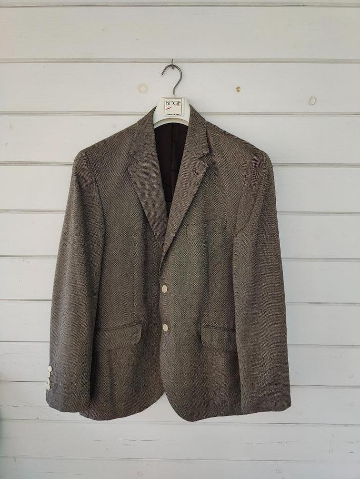 Grijs/bruine blazer – maat 54R – Hackett London, Kleding | Heren, Kostuums en vesten, Zo goed als nieuw, Maat 52/54 (L), Grijs