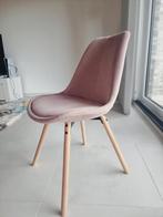 4 stoelen - Jysk KASTRUP velvet roze/eiken, Vier, Stof, Zo goed als nieuw, Ophalen